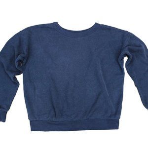 Jungmaven Yakama Cropped Sweatshirt, Navy, Small